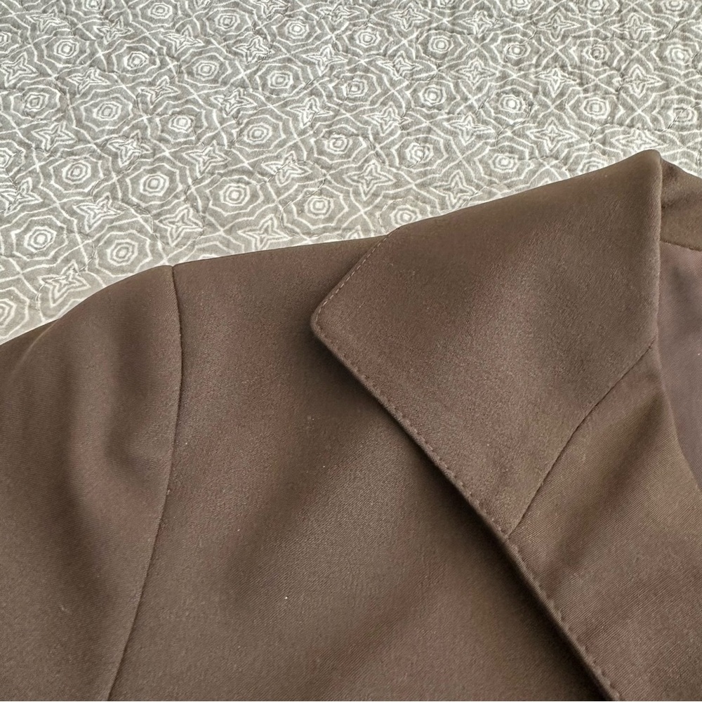 LAFAYETTE 148 New York Brown Wool Cropped Blazer Jacket Size 2 - Picture 4 of 9